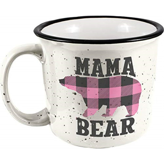 Spoontiques Mama Bear Ceramic Camper Mug 14 ounce