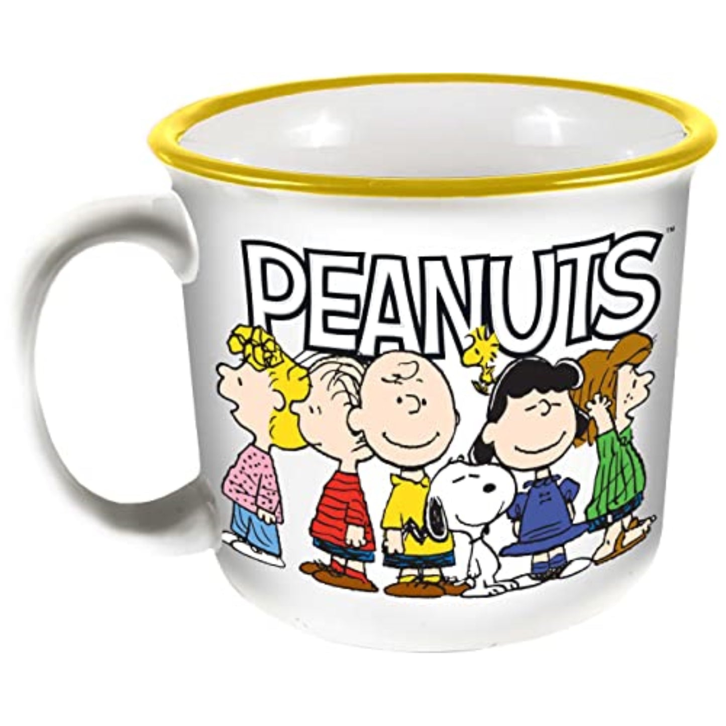 Spoontiques Peanuts Characters Ceramic Camper Mug 14 ounce