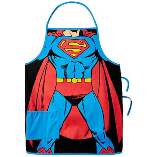 Spoontiques DC Comics Superman Cotton Cooking Apron with Tie Back and Pocket One Size Fits Most