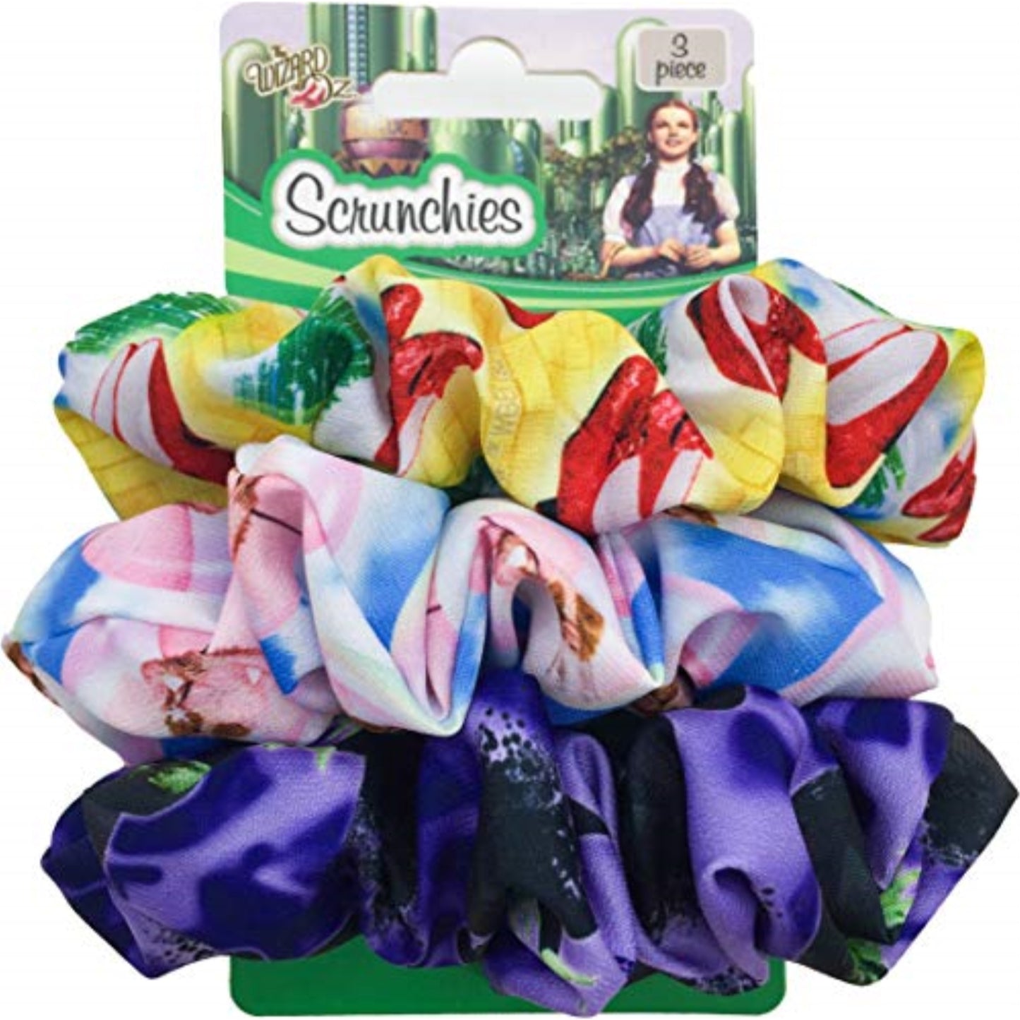 Spoontiques Wizard Of Oz Hair Scrunchies Adorable Accessories for Women’s Hair Ponytail Pack of 3