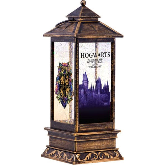 Spoontiques Harry Potter Hogwarts Holiday Traditional Light Up Glitter Christmas Lantern 10.5 inch