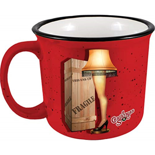 Spoontiques A Christmas Story Leg Lamp Ceramic Camper Mug 14 ounce