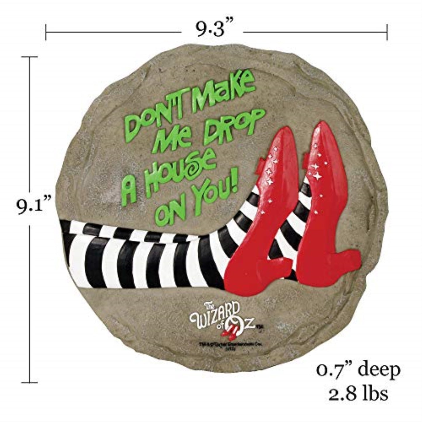 Spoontiques Wizard of Oz Wicked Witch Resin Stepping Stone or Hanging Wall Plaque Indoor Outdoor 9.5 inch