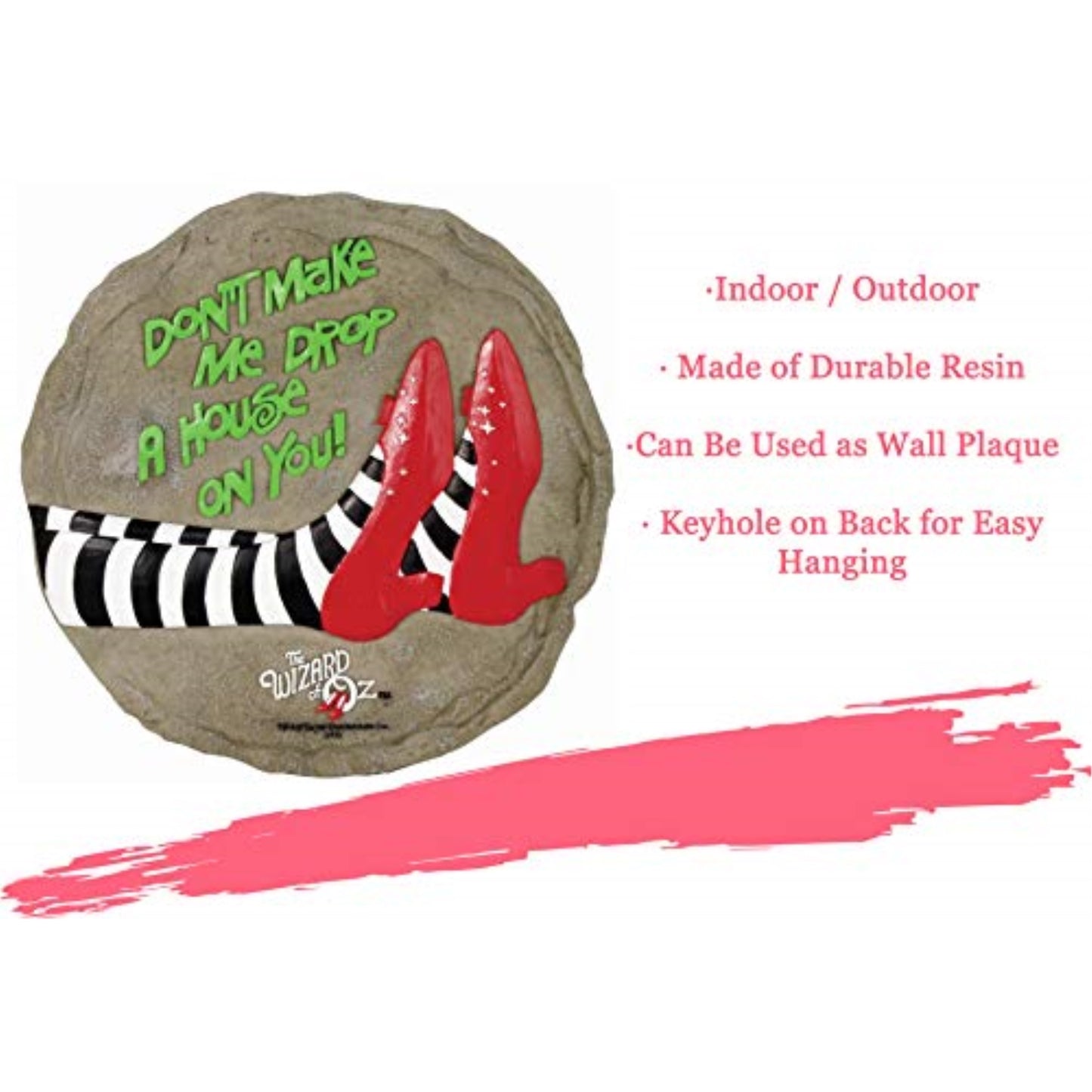 Spoontiques Wizard of Oz Wicked Witch Resin Stepping Stone or Hanging Wall Plaque Indoor Outdoor 9.5 inch