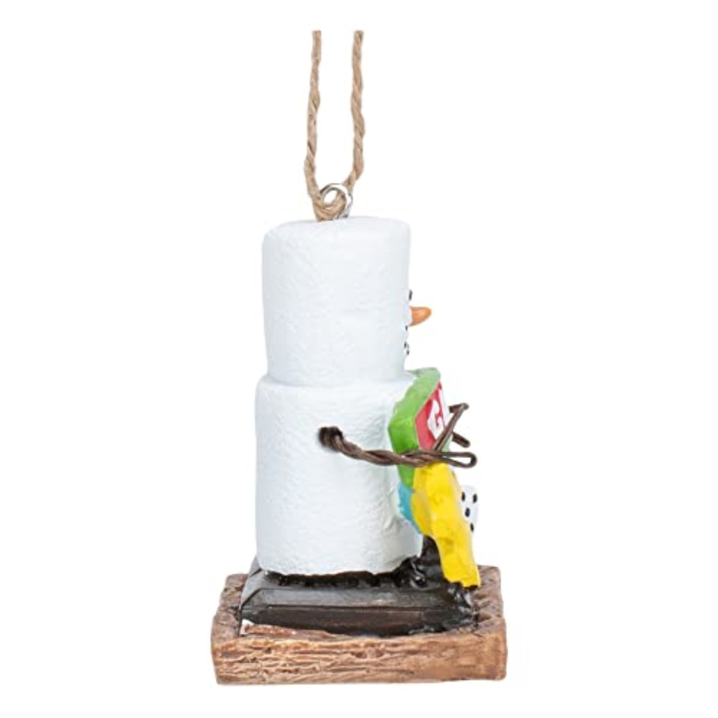 Ganz Smores Marshmallow Snowman Game Night Resin Christmas Tree Ornament 2.6 inch