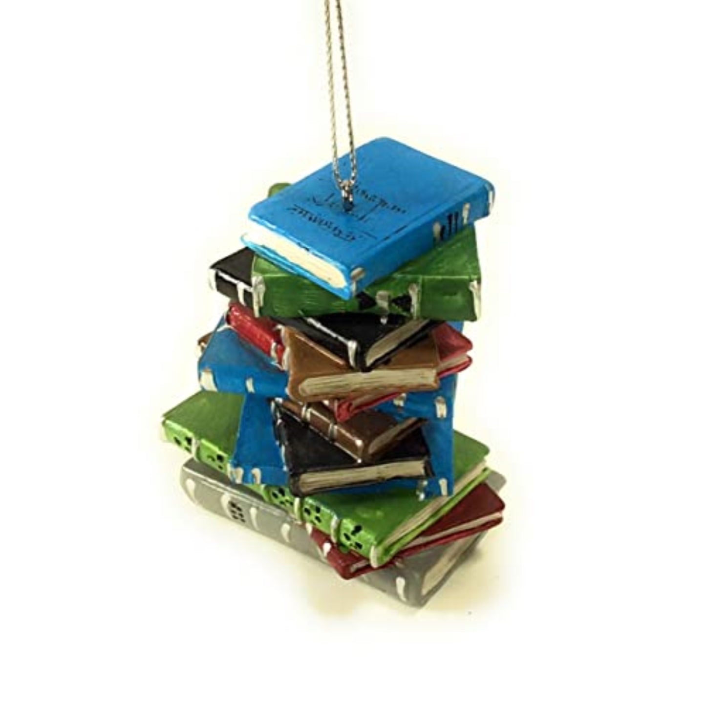 Midwest School Book Stack Resin Christmas Tree Ornament 3 inch