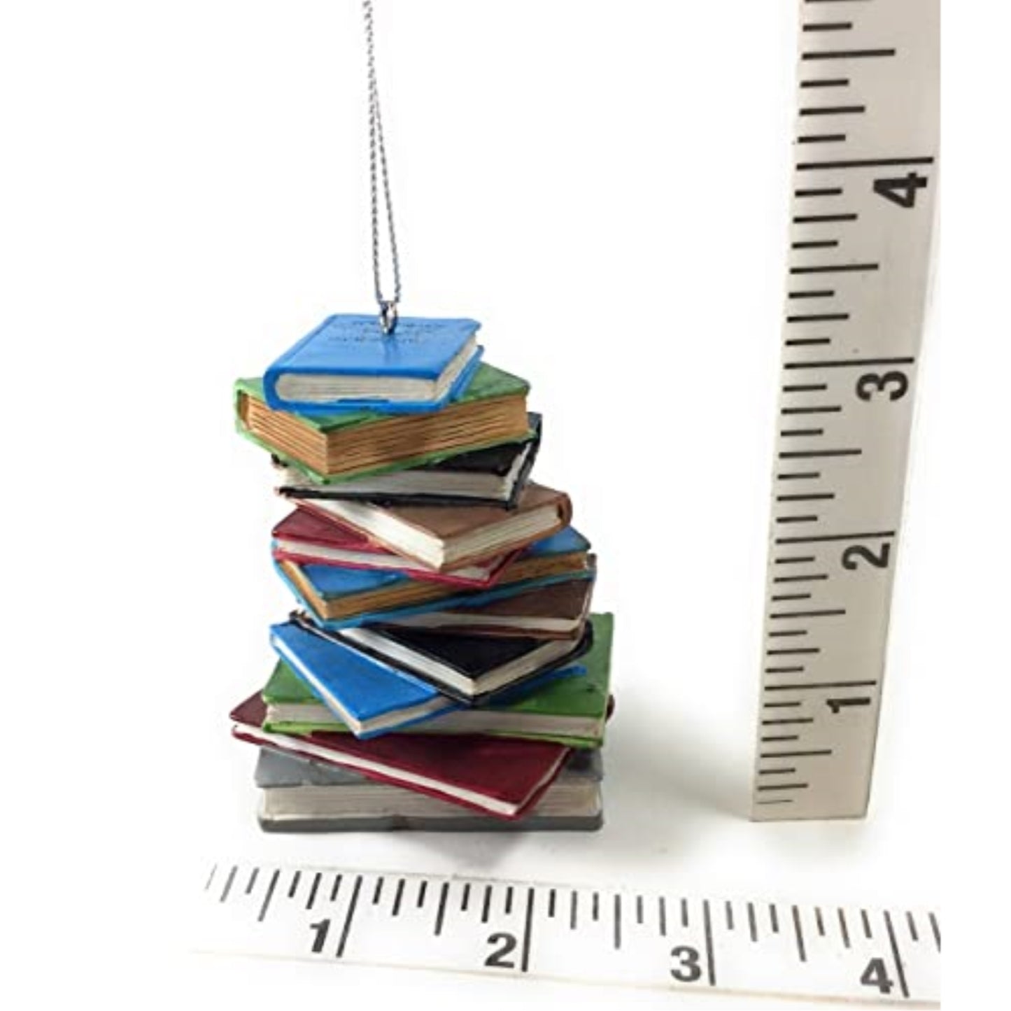 Midwest School Book Stack Resin Christmas Tree Ornament 3 inch