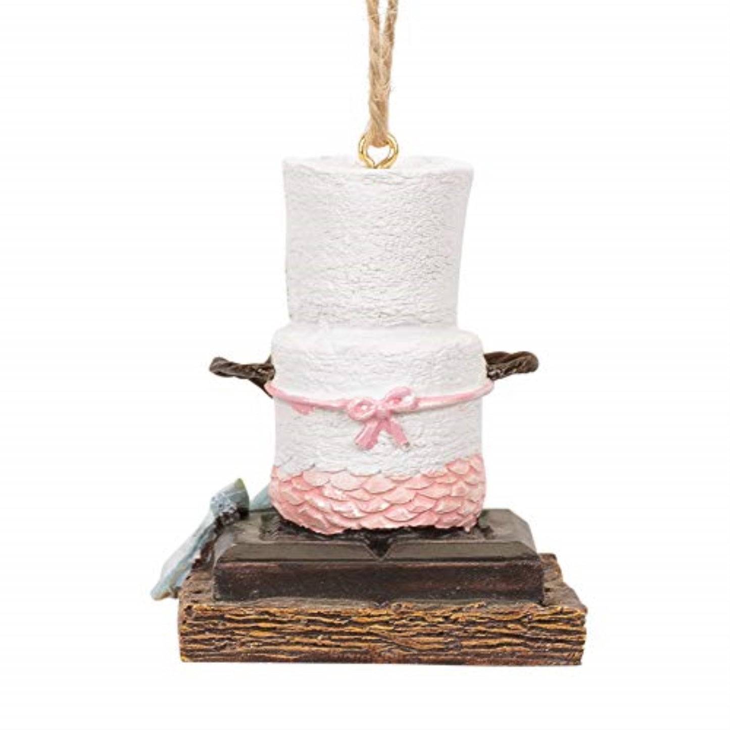 Ganz Smores Marshmallow Snowman Mermaid Christmas Tree Ornament 2.4 inch