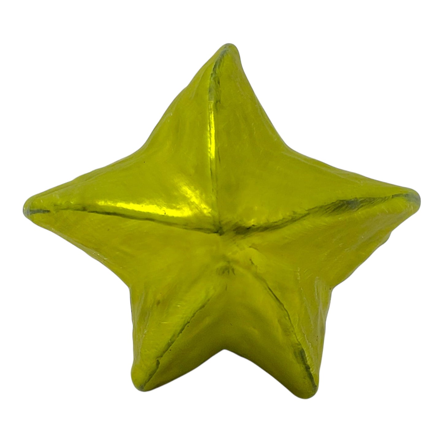 Pinnacle Peak Trading Carambola Star Fruit Polish Blown Glass Christmas Ornament Set of 2 Decorations