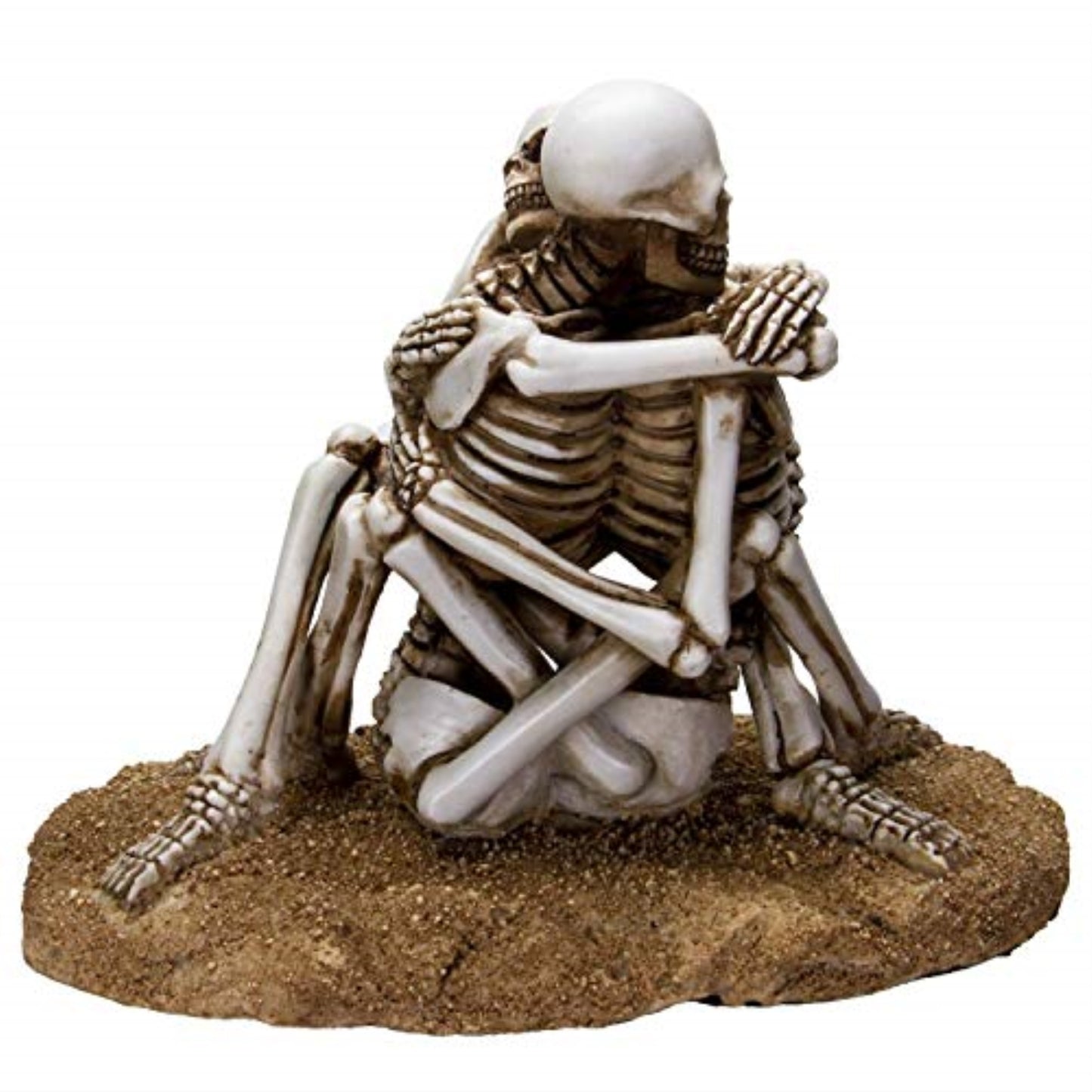 Love Never Dies Skeleton Couple Sharing an Intimate Hug Resin Figurine 6.1 inch