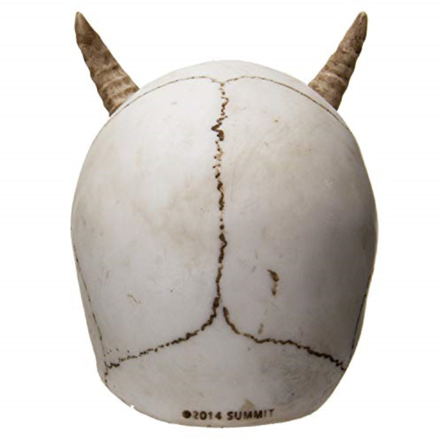 Devil Horned Skull Demon Skull Resin Miniature Figurine 3.75 Inch
