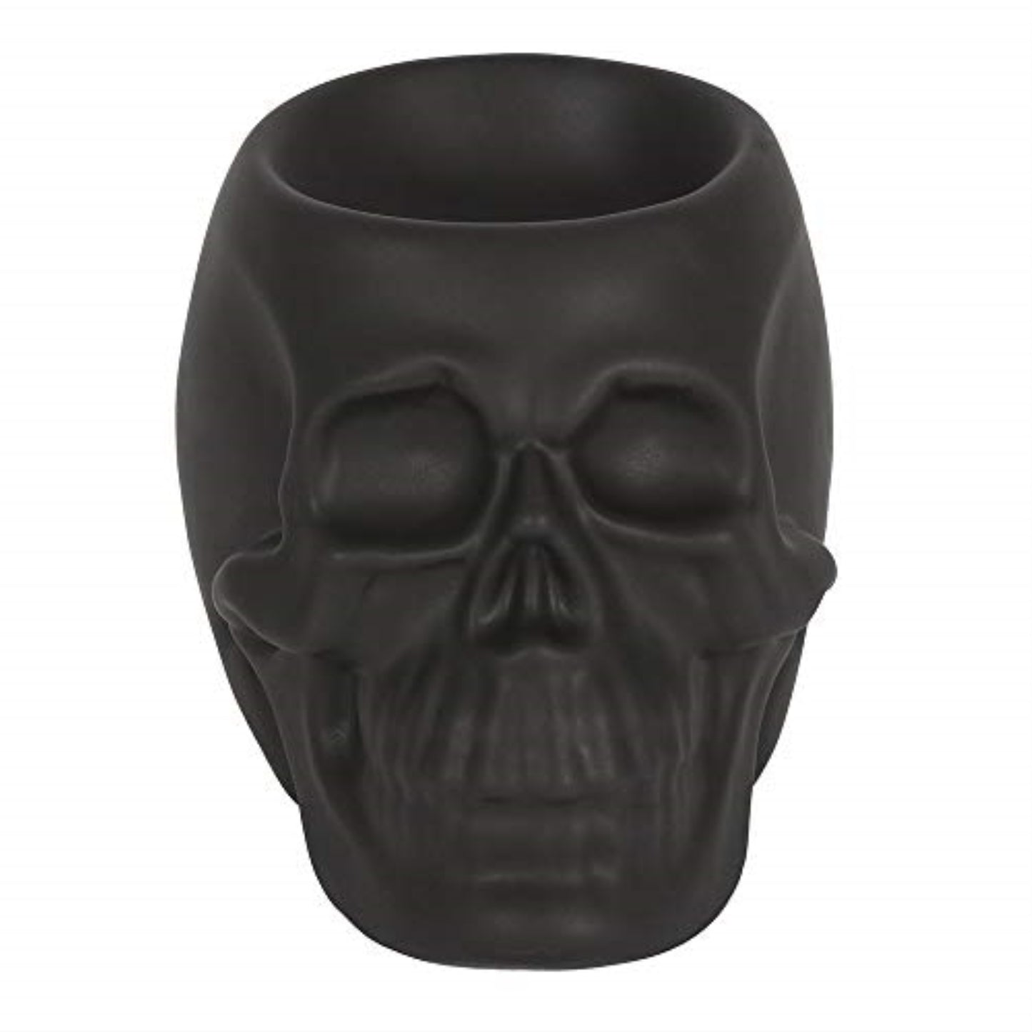 Aroma Relaxation Matte Black Skull Skeleton Ceramic Oil Burner