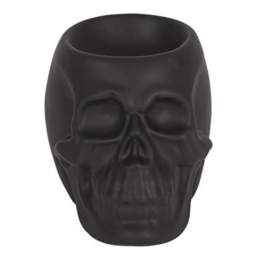 Aroma Relaxation Matte Black Skull Skeleton Ceramic Oil Burner