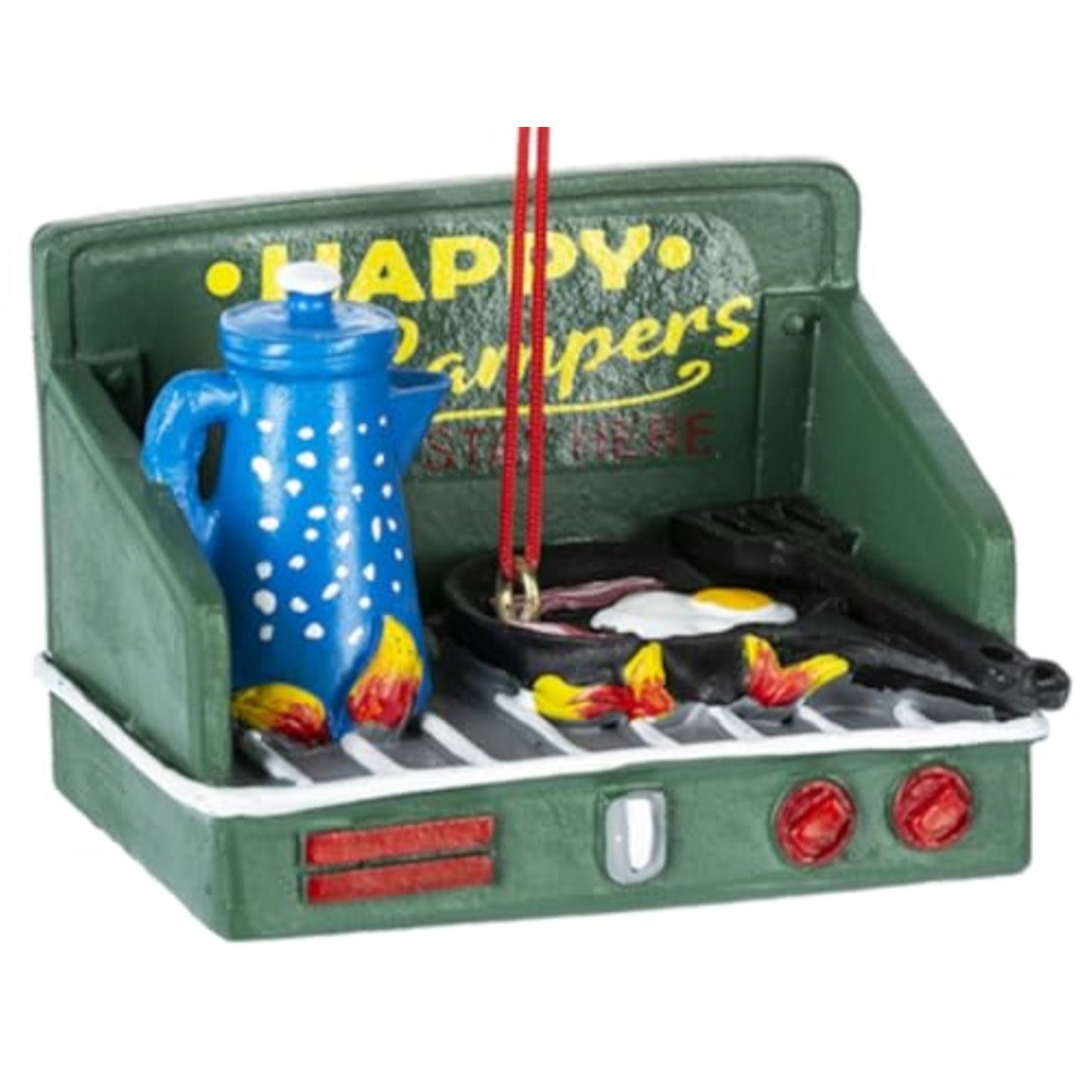 Happy Campers Camp Stove Christmas Tree Camping Ornament 1.75 inch