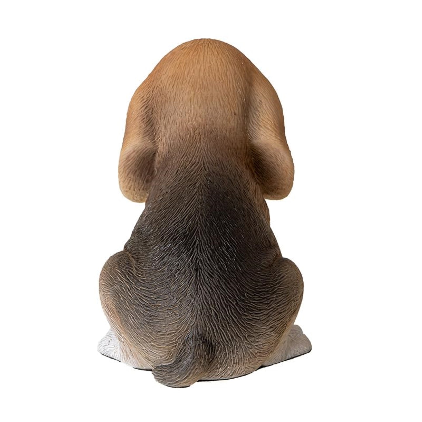 Adorable Sitting Beagle Figurine Realistic Lifelike Statue Decorative Puppy Dog Polyresin 5.75 inch
