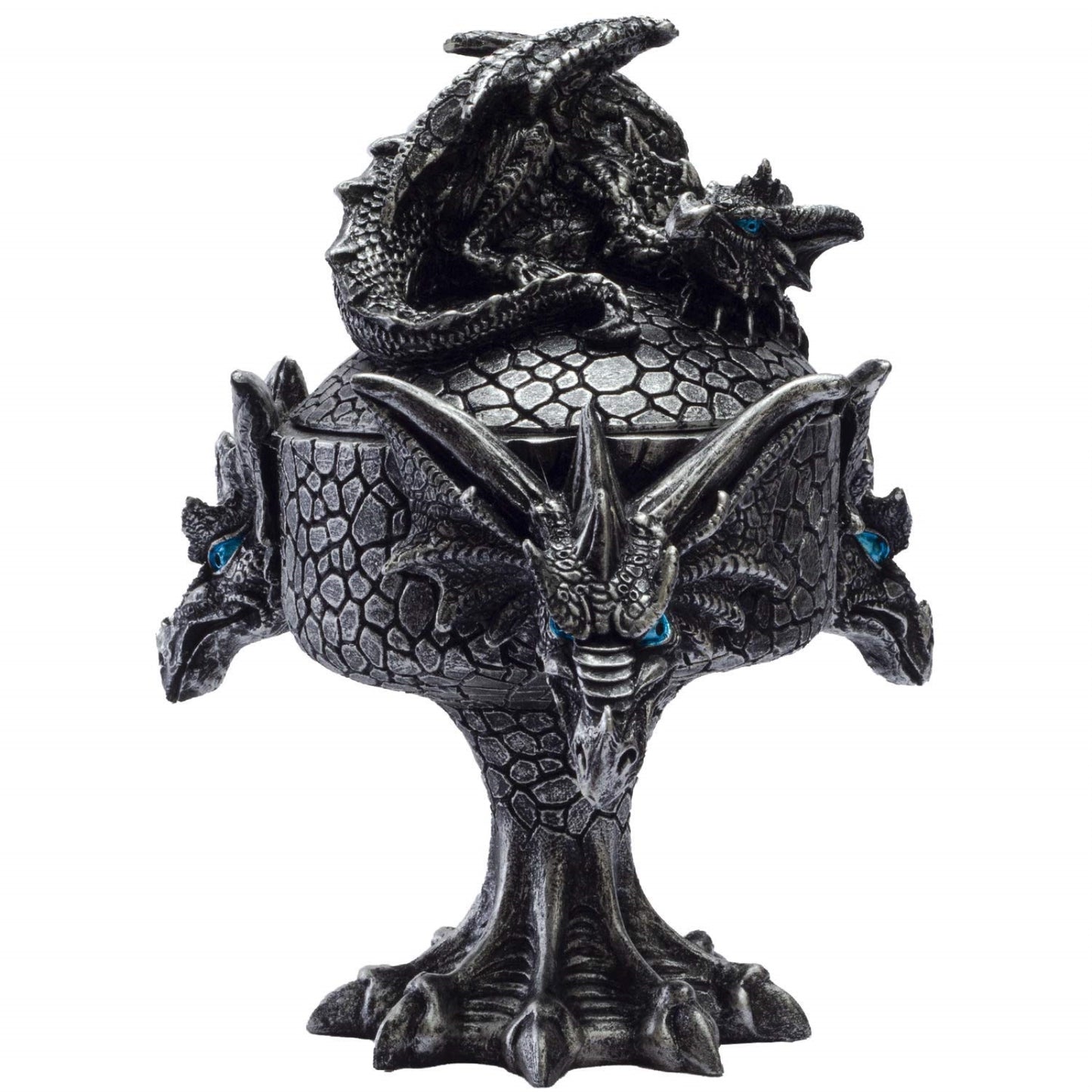 Dragon Trilogy Guarding Sleeping Wyrmling Decorative Jewelry Trinket Keepsake Box Figurine 5.75 inch