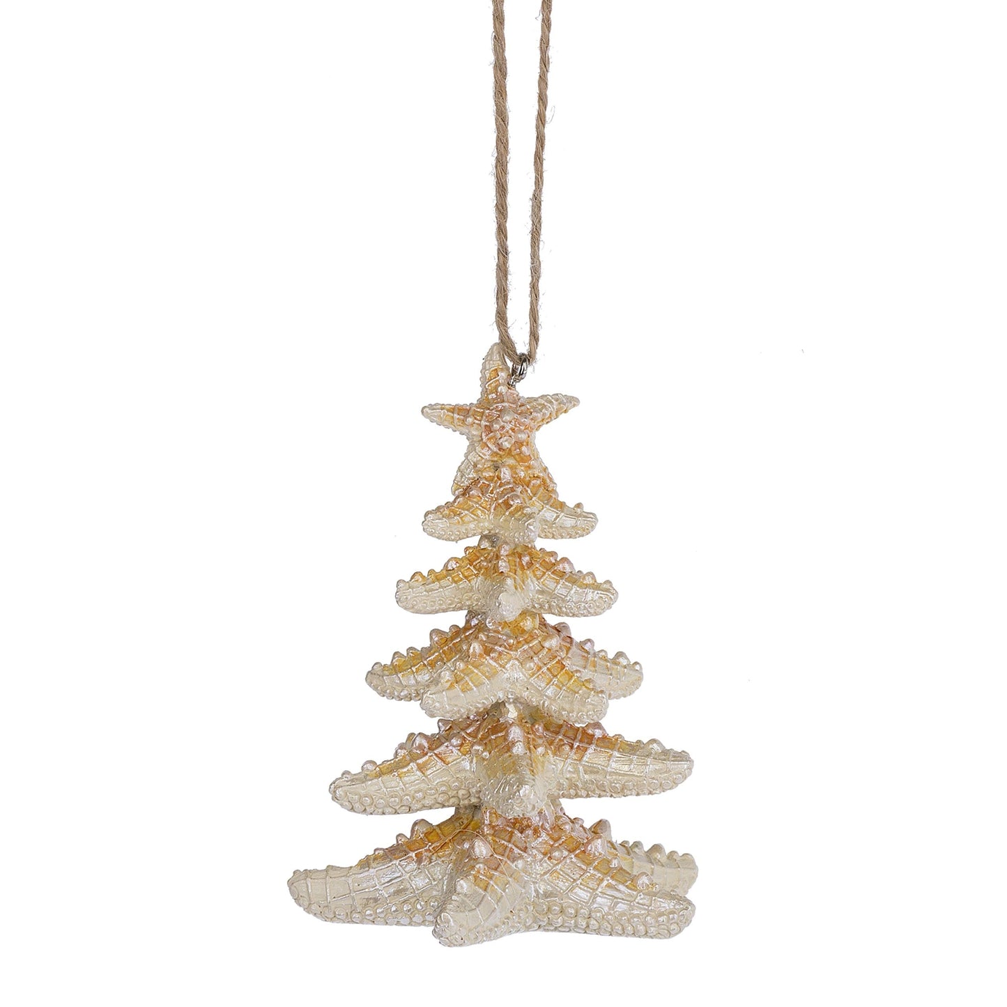 Starfish Tree Natural Brown 4 x 3 Resin Stone Decorative Hanging Ornament