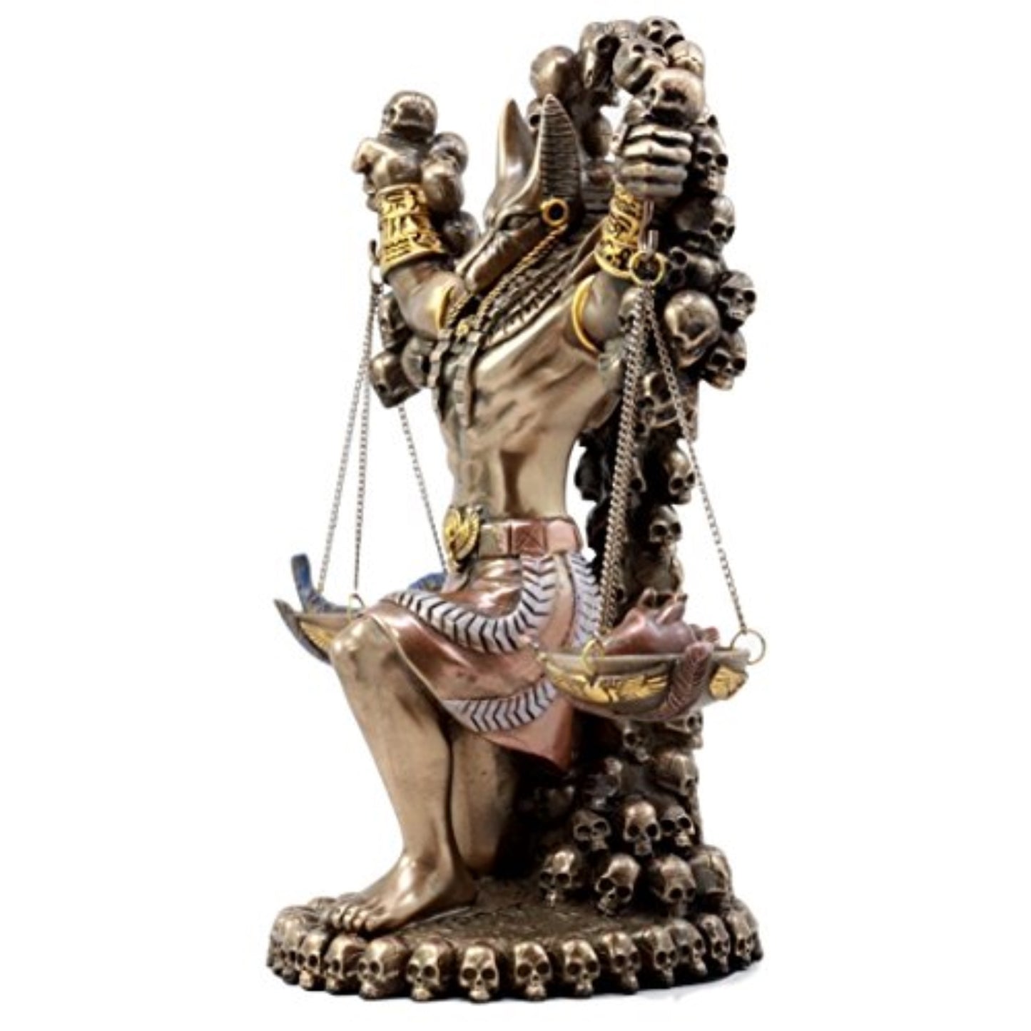 Ancient Egyptian God of Underworld Anubis Guardian of Scales Bronze Color Figurine 8.5 inches