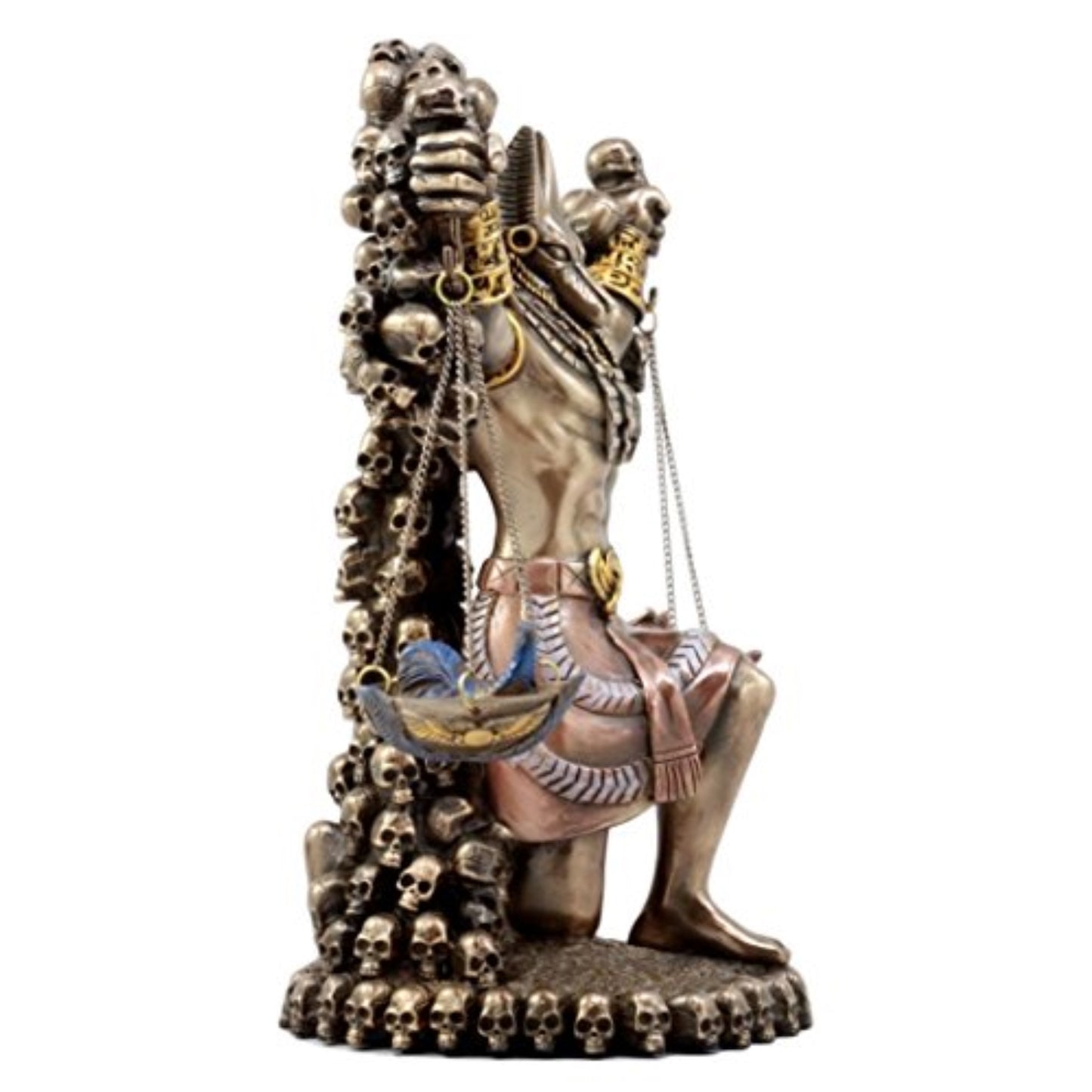 Ancient Egyptian God of Underworld Anubis Guardian of Scales Bronze Color Figurine 8.5 inches