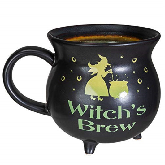 Witch's Brew Cauldron Halloween Ceramic Porcelain Coffee Mug Soup Bowl 32 fl oz