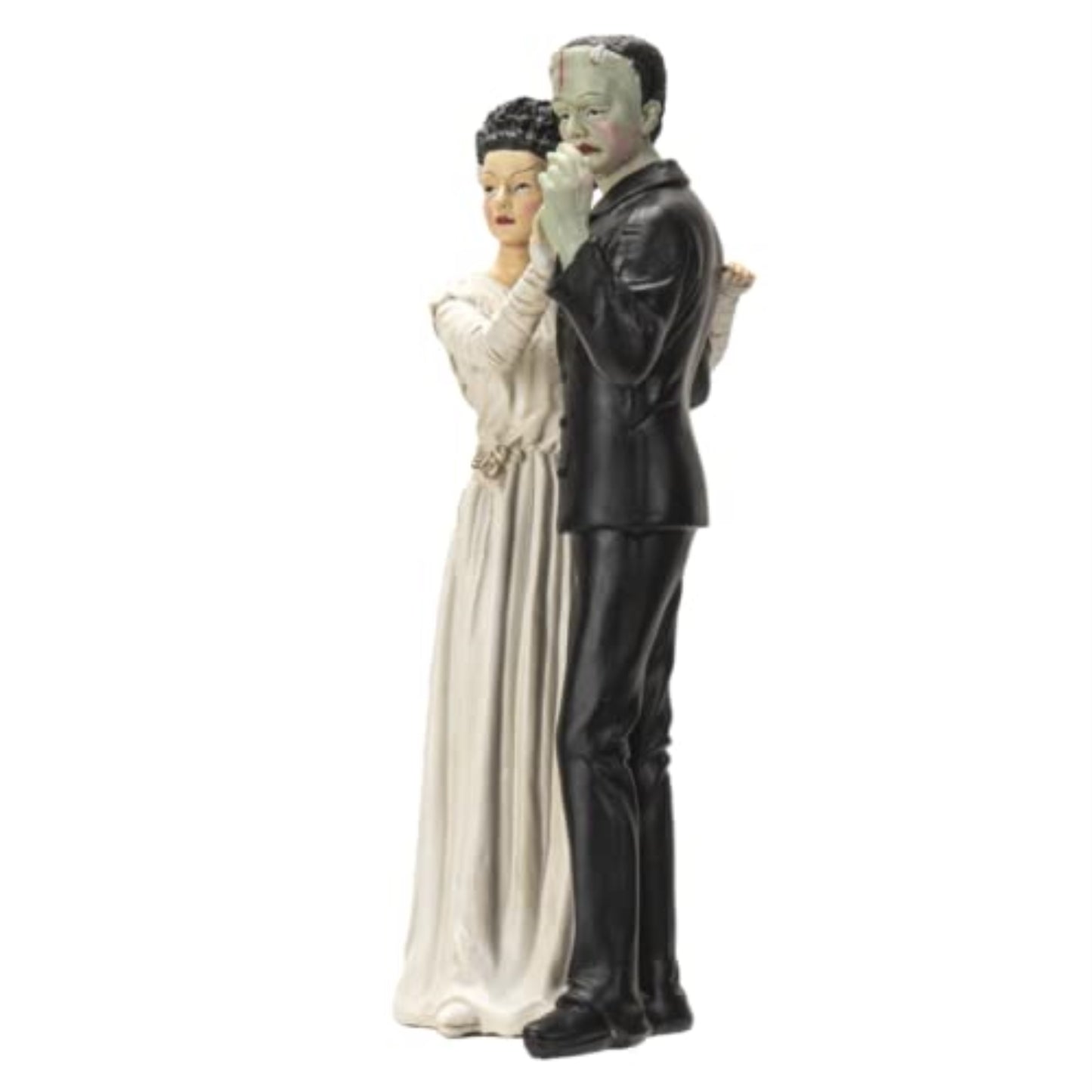 Frankenstein and Bride Dancing Figurine Gothic Decoration Statue 5.25 x 12 Inches