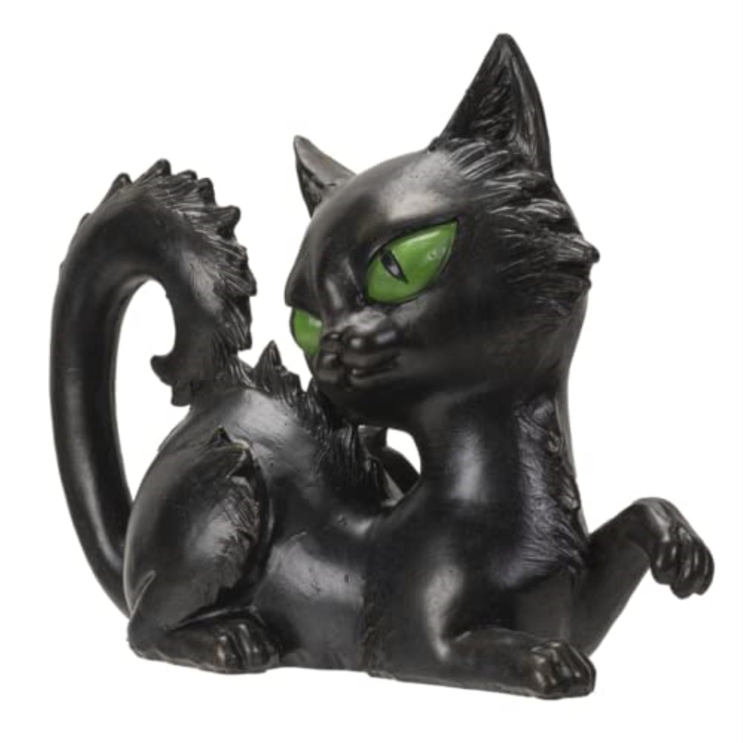 Black Cat Sitting Figurine Spooky Polyresin Statue and Home Decoration 8.27 Inches x 3.15 Inches x 5.91 Inches