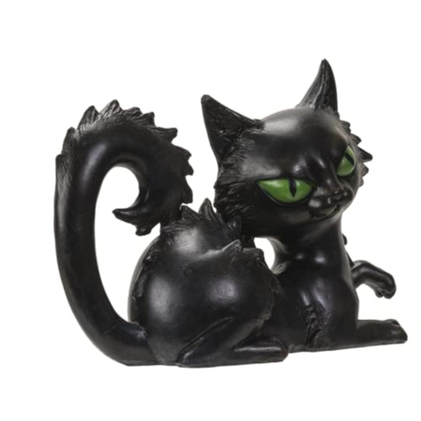 Black Cat Sitting Figurine Spooky Polyresin Statue and Home Decoration 8.27 Inches x 3.15 Inches x 5.91 Inches