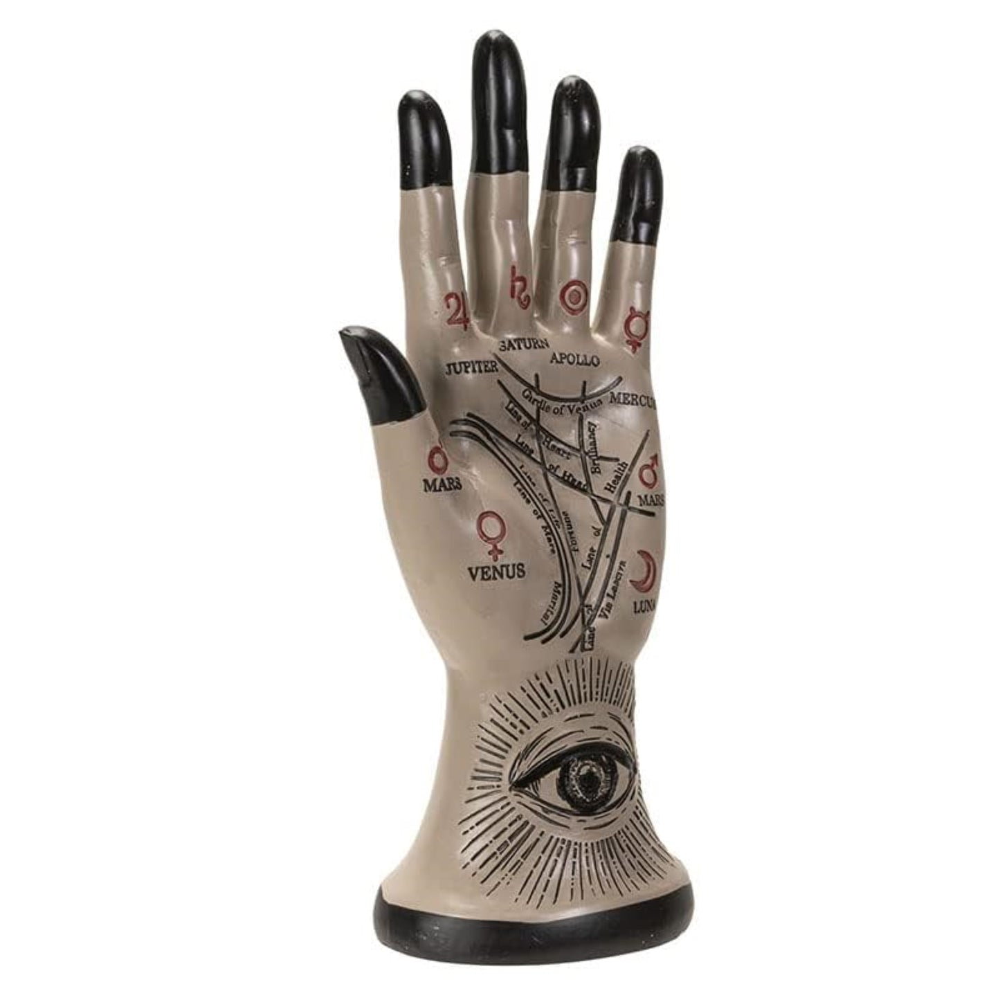 Palmistry Hand with Eye Figurine 8.9 inch Height Resin Halloween Home Decor
