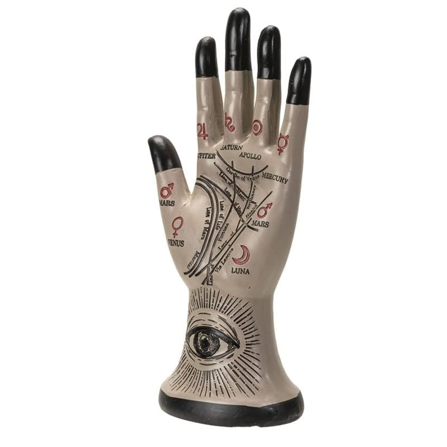 Palmistry Hand with Eye Figurine 8.9 inch Height Resin Halloween Home Decor