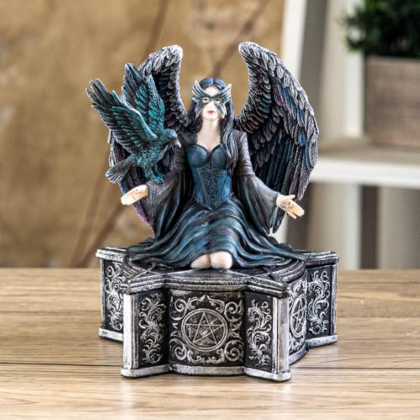 Anne Stoke Raven Gothic Style Dark Fantasy Trinket Box Home Decoration