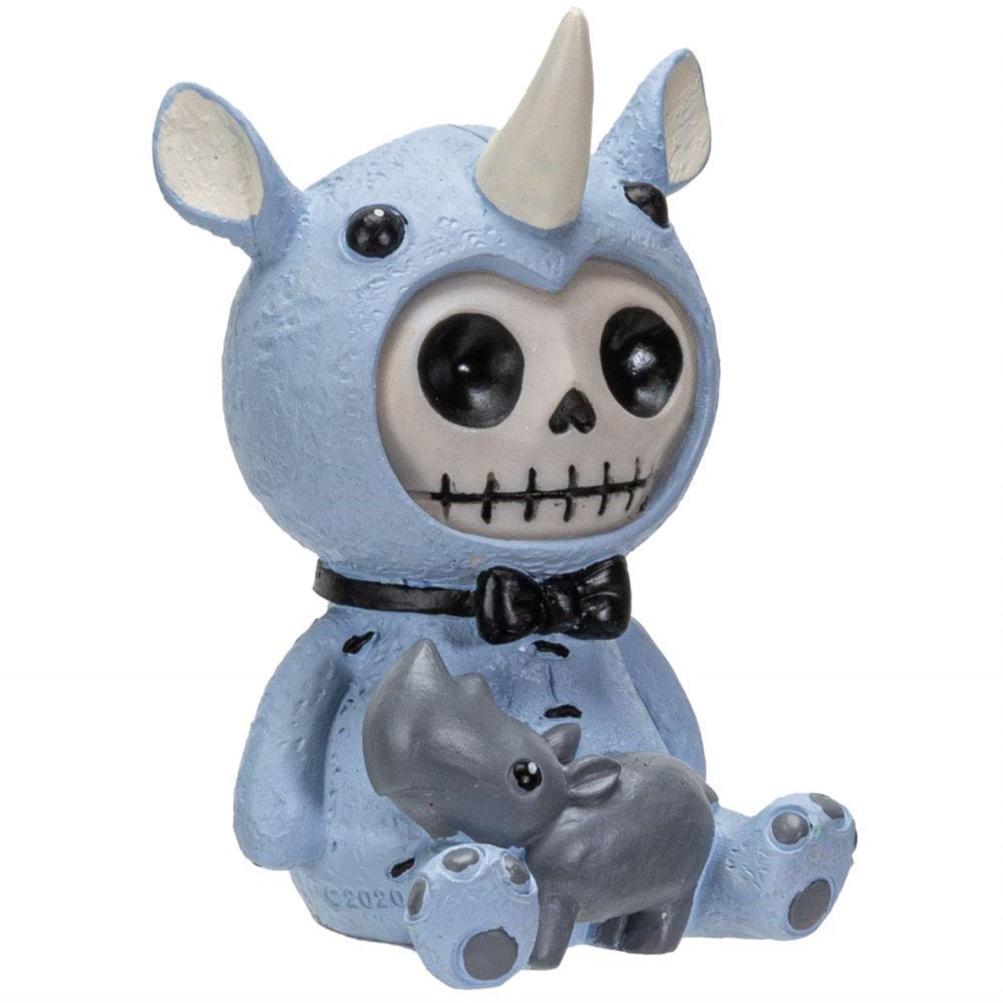 Furrybones Buster Skeleton in Rhinoceros Costume Figurine 3 inch
