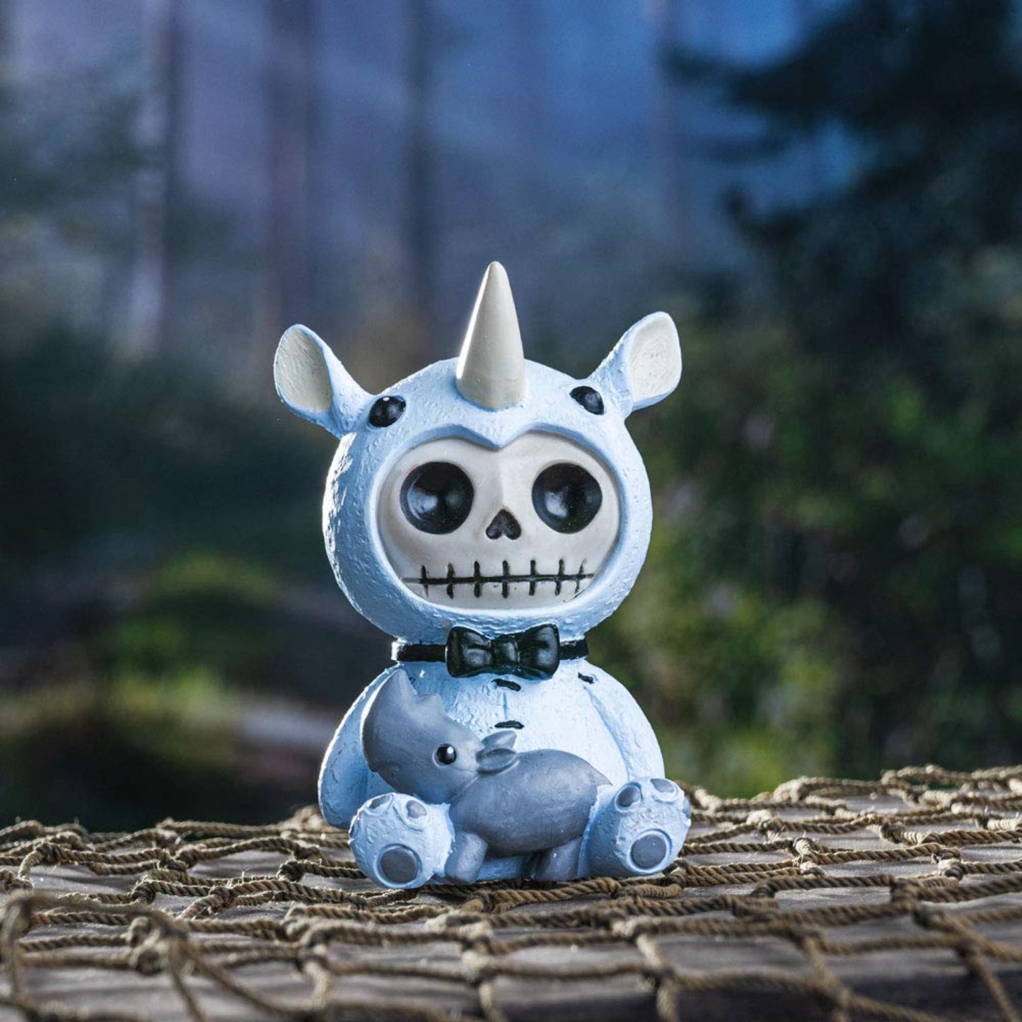Furrybones Buster Skeleton in Rhinoceros Costume Figurine 3 inch