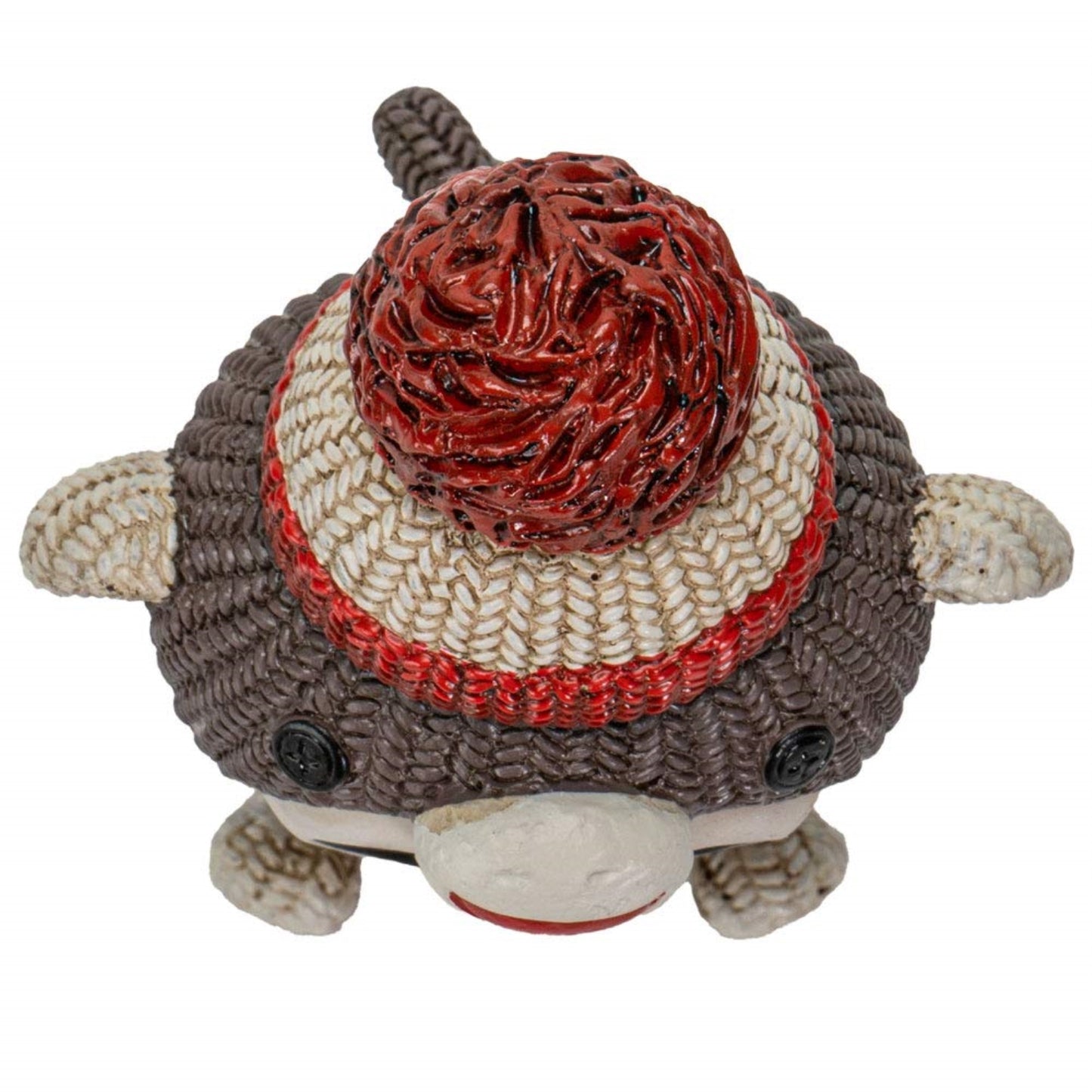 Furrybones Sock Munky Figurine Decorative Skeleton in Stuffed Toy Sock Monkey Costume 3 Inch Tall