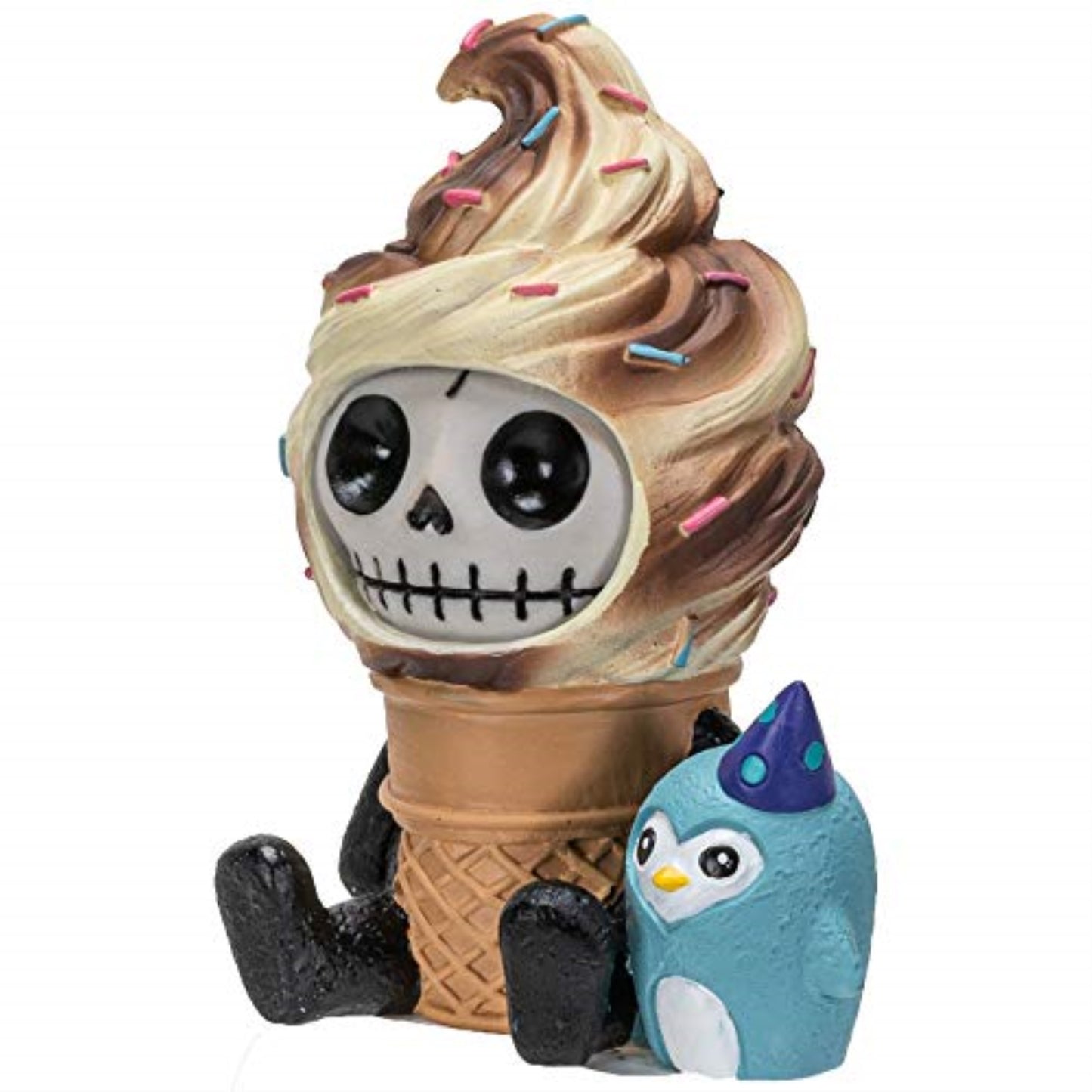 Furrybones Softo Skeleton in Ice Cream Cone Figurine 3 inch