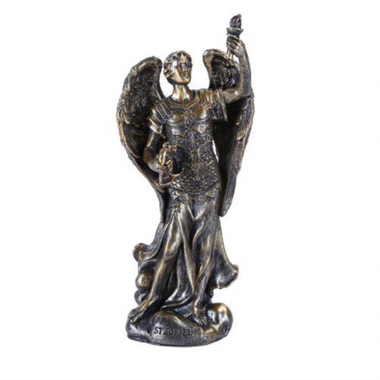 Small Saint Uriel Figurine Made of Polyresin 4.75 Inches Tall