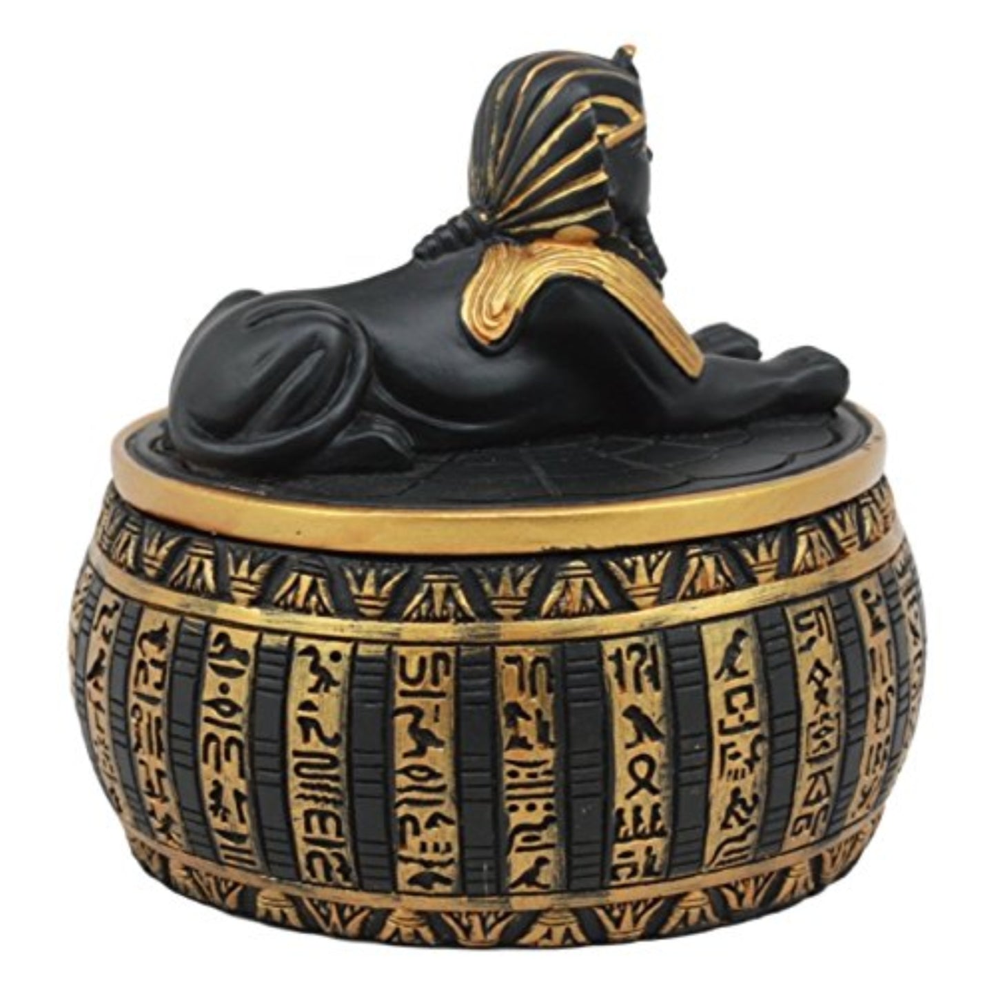 Egyptian Theme Guardian Sphinx Decorative Jewelry Trinket Keepsake Box Classical Egypt 4 x 3.5 inch