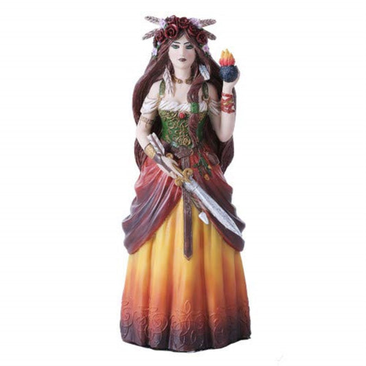 Celtic Goddess Brigid Statue Figurine in Color 8 inch