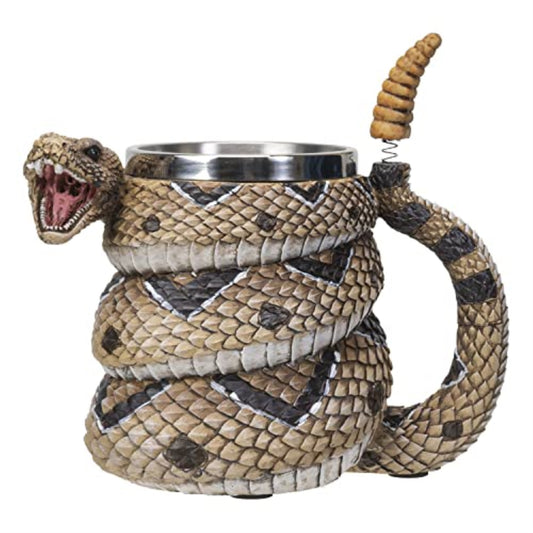 Rattlesnake Coffee Mug Cup 16 fl oz Diamondback Rattler Beer Tankard