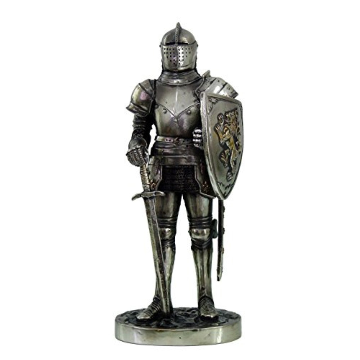 Medieval Knight with Shield and Sword Statue Figurine 7 inch