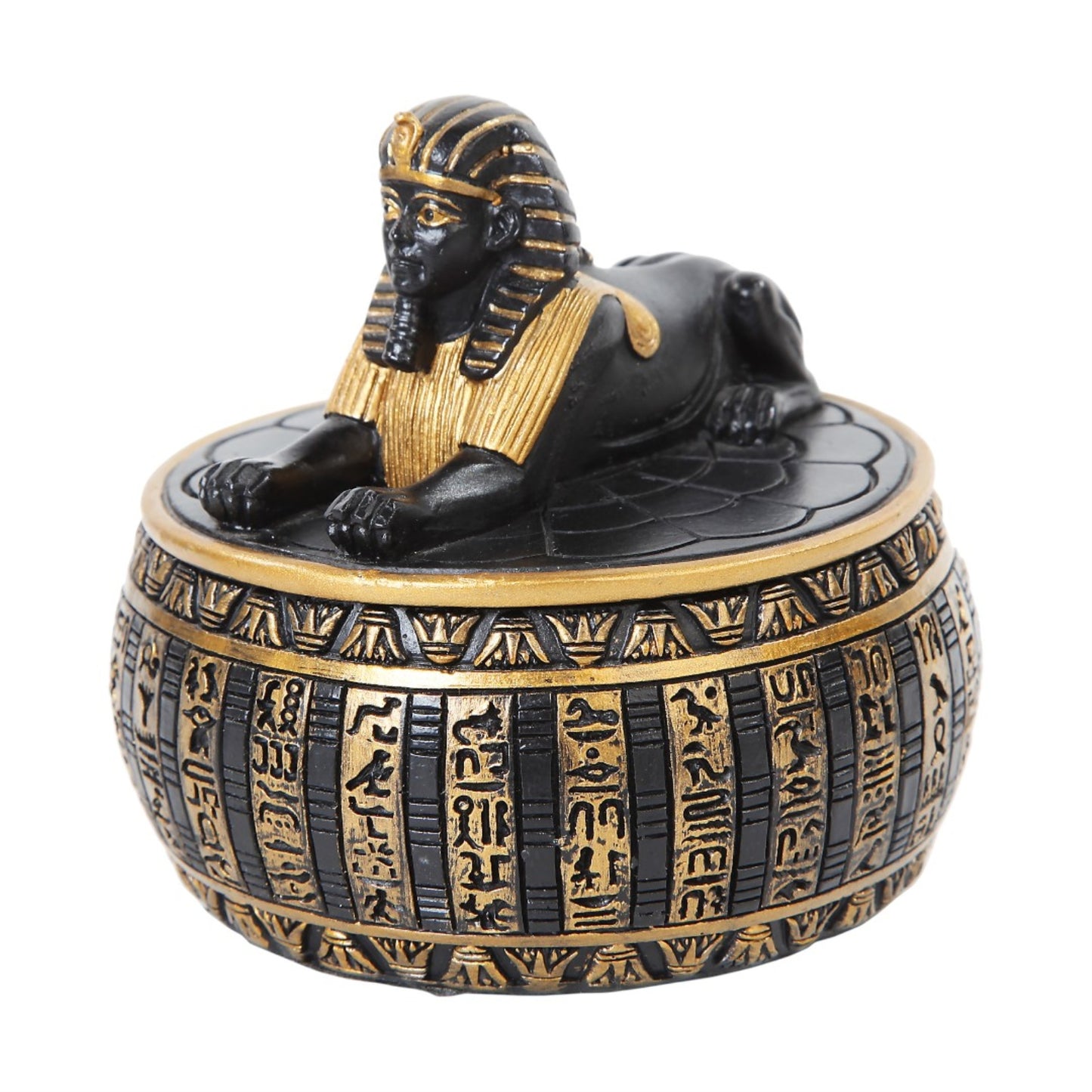 Egyptian Theme Guardian Sphinx Decorative Jewelry Trinket Keepsake Box Classical Egypt 4 x 3.5 inch