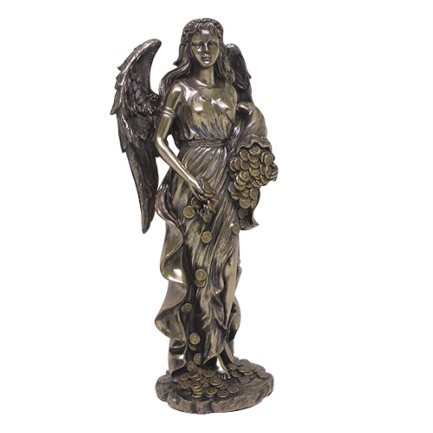 Goddess Fortuna Roman Mythology Resin Statue Figurine 11.5 inch