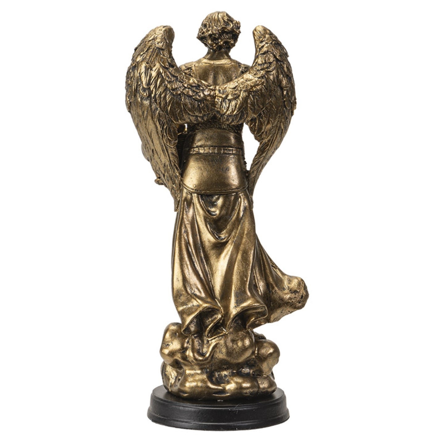 St. Barachiel Archangel Blessings from God Figurine 8 Inch Tall Wooden Base with Brass Name Plate