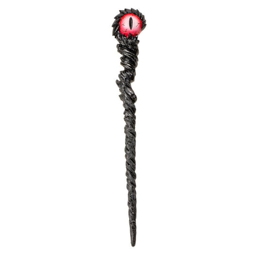 Red Dragon Eye Resin Magic Wand Accessory Cosplay Prop Home Decoration 9.5 inch