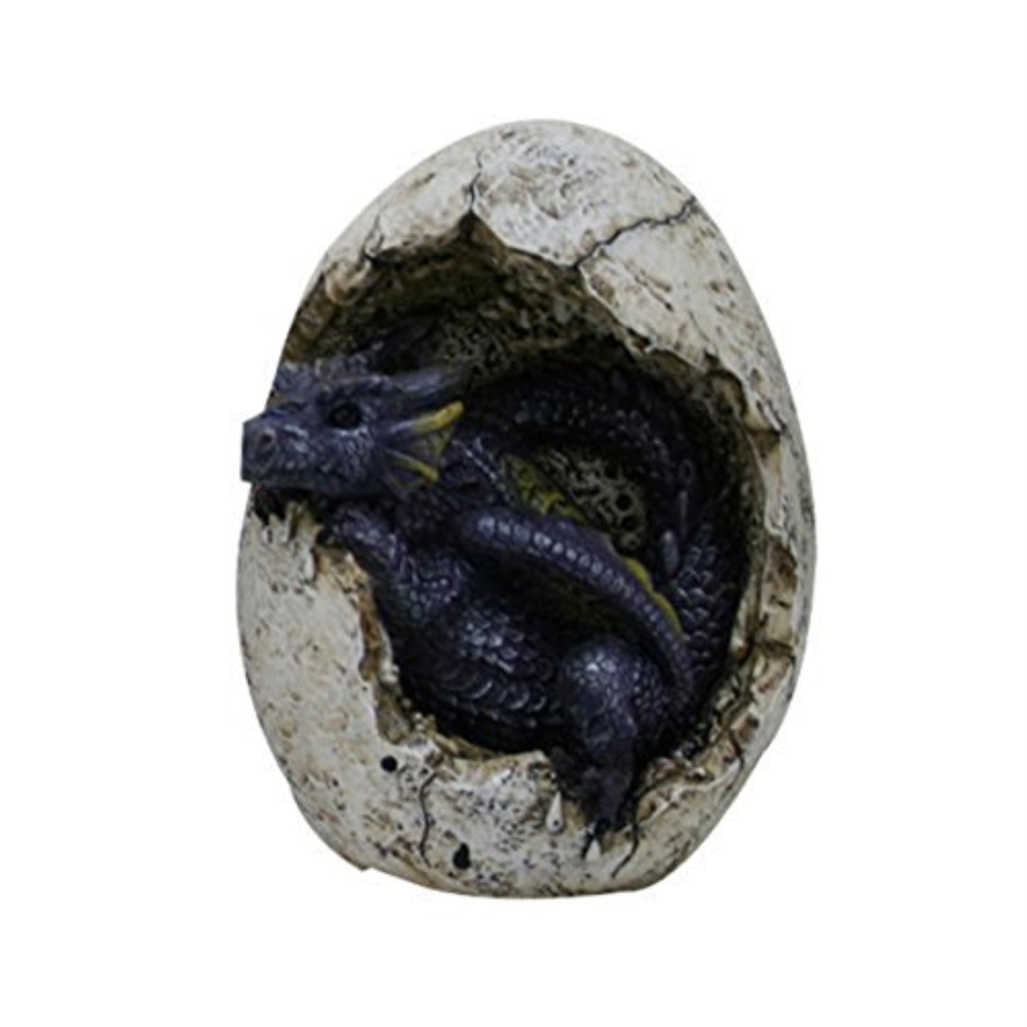 Purple Dragon Hatchling in Egg Casing Statue Figurine 4.75 inch