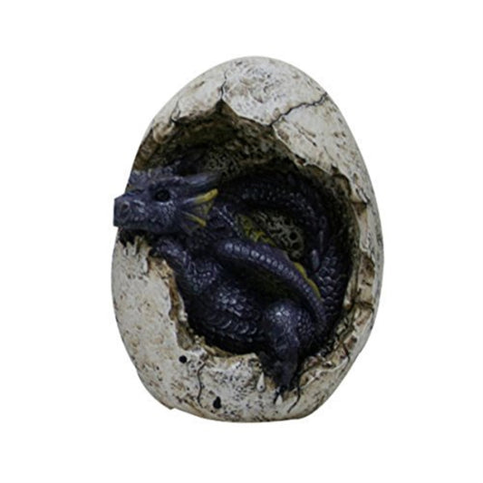 Purple Dragon Hatchling in Egg Casing Statue Figurine 4.75 inch