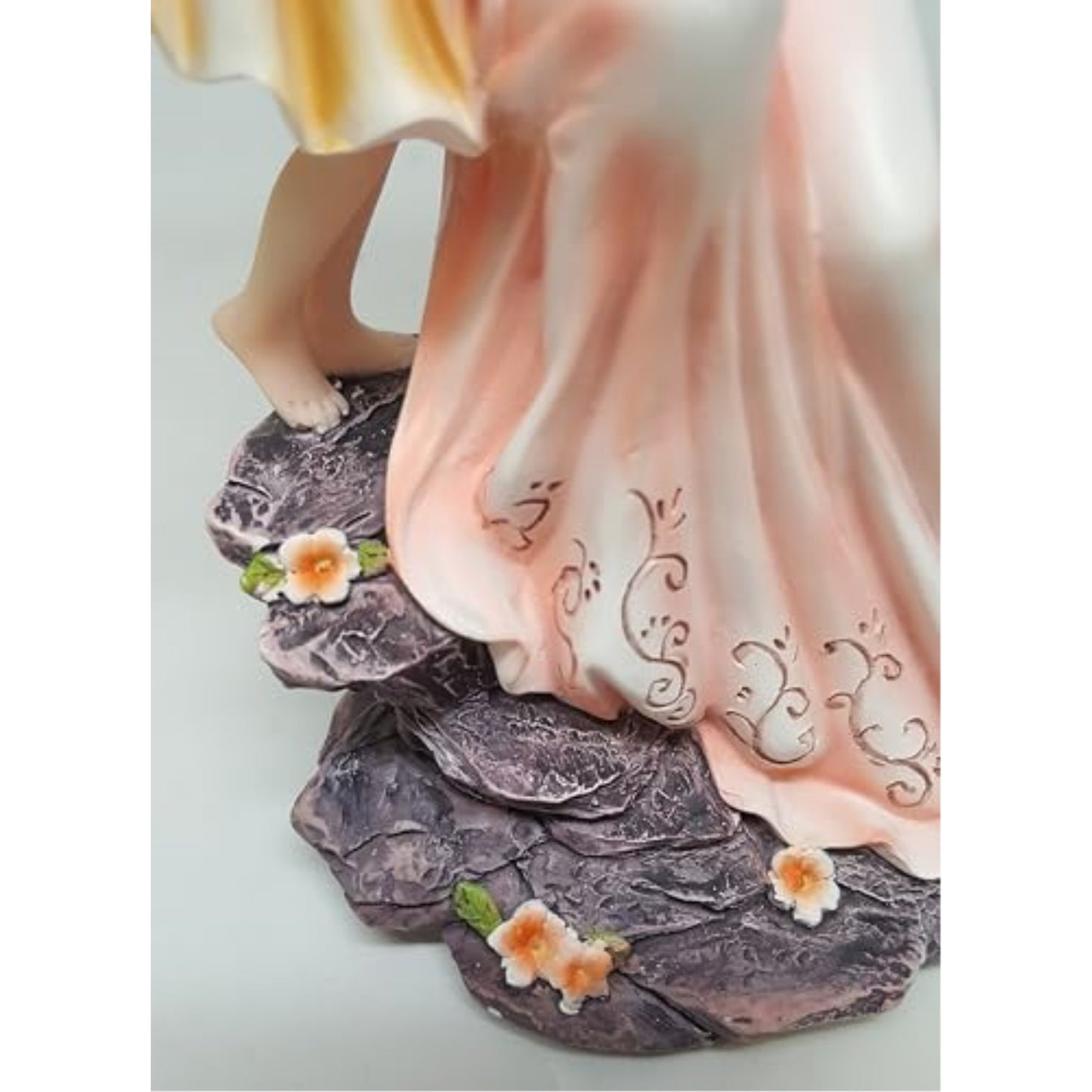 Mother and Baby Fairy Figurine Hand-Painted Resin Statue for Home Decor 8 inch Collectible