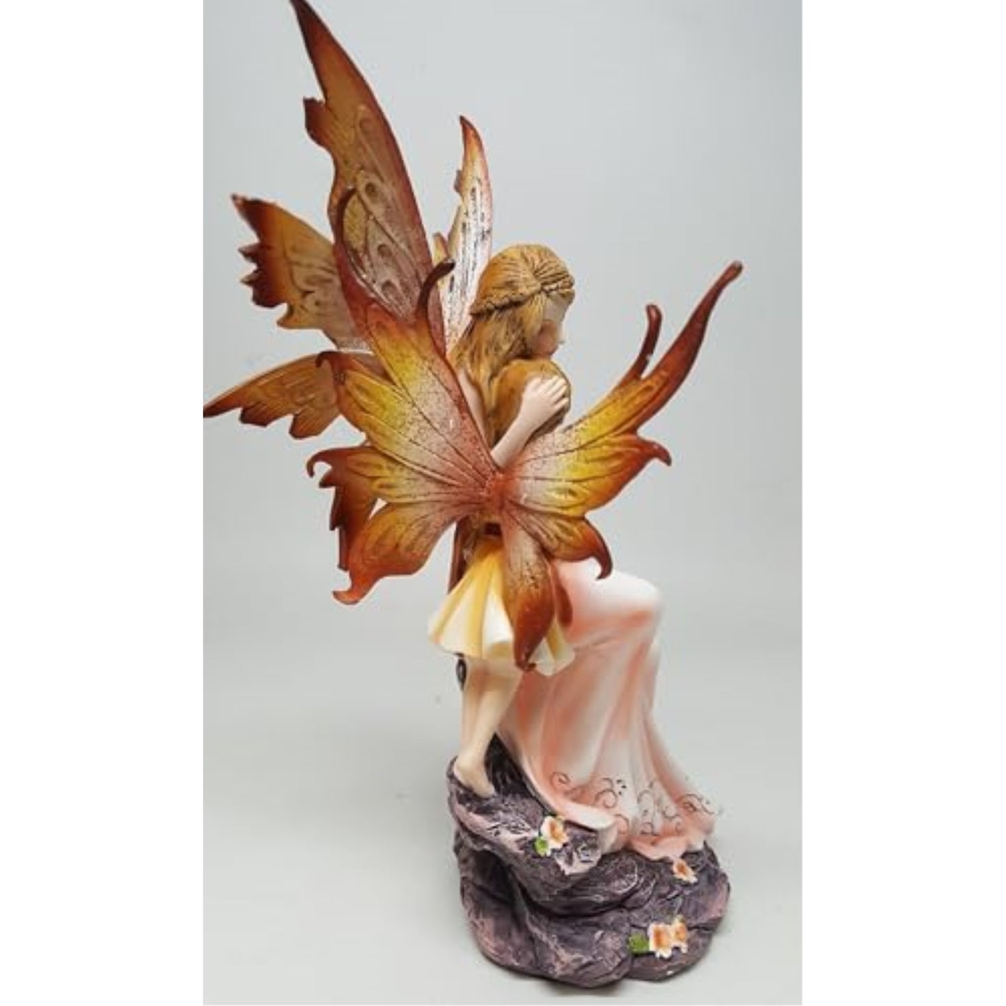 Mother and Baby Fairy Figurine Hand-Painted Resin Statue for Home Decor 8 inch Collectible