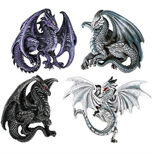 Dragon's Lair Ruth Thompson Set of 4 Collectible Sculptural Dragons Refrigerator Magnets Gift Decor