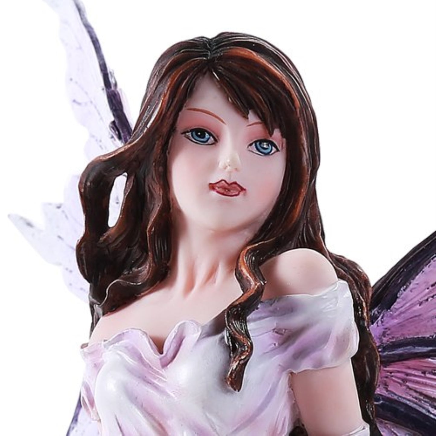 Purple Winged Fairy with Lone Wolf 10.5 Inch Collectible Fantasy Figurine