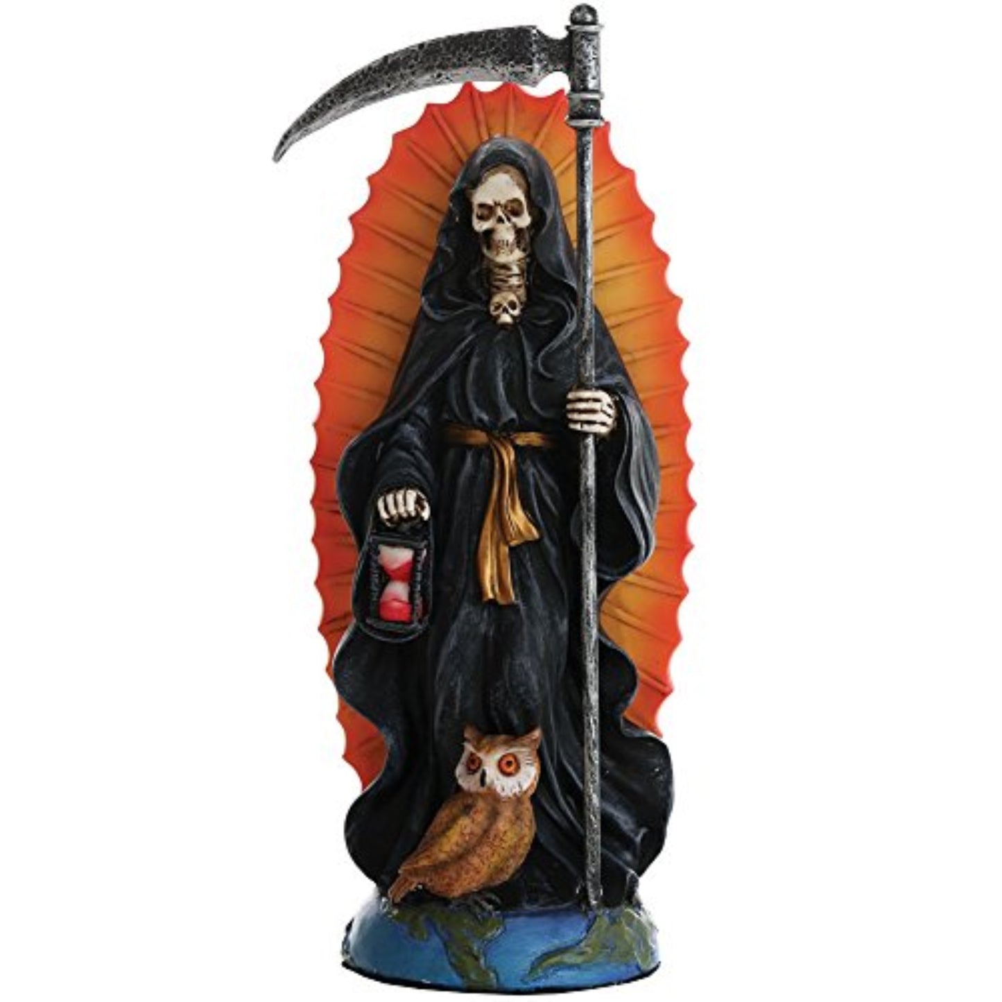 Santa Muerte Saint of Holy Death Standing Religious Statue 7.25 Inch Black Magic Protection Santisima Muerte